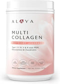 Multi Collagen Powder Type I II III V X Hydrolyzed Collagen Peptides with MSM GC Raspberry Lemonade Y72921