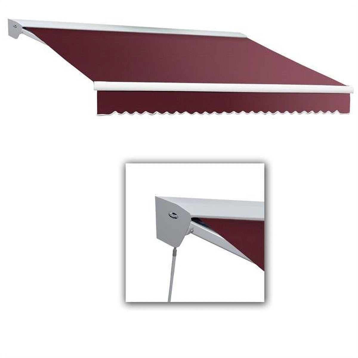 14 ft. Burgundy Retractable Awning with Remote U3507
