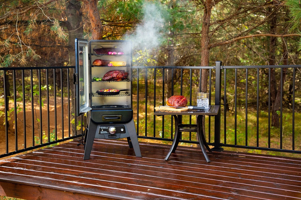 Blue Hammertone Vertical Smoker S630536