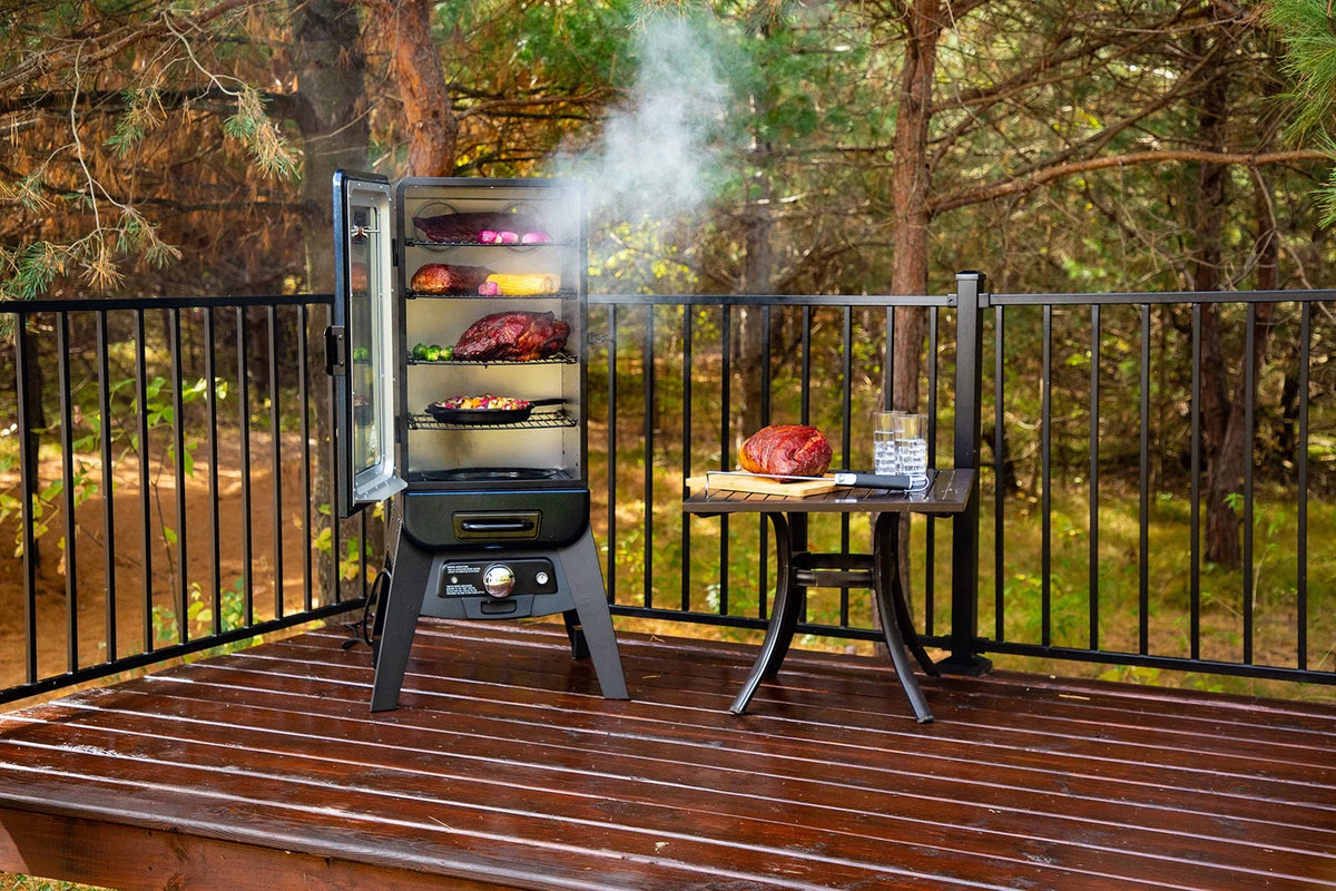 Blue Hammertone Vertical Smoker S630536