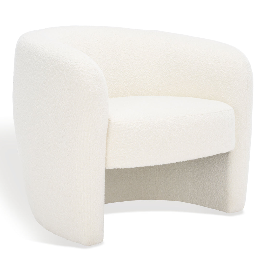 Ivory Boucle Accent Chair J2642