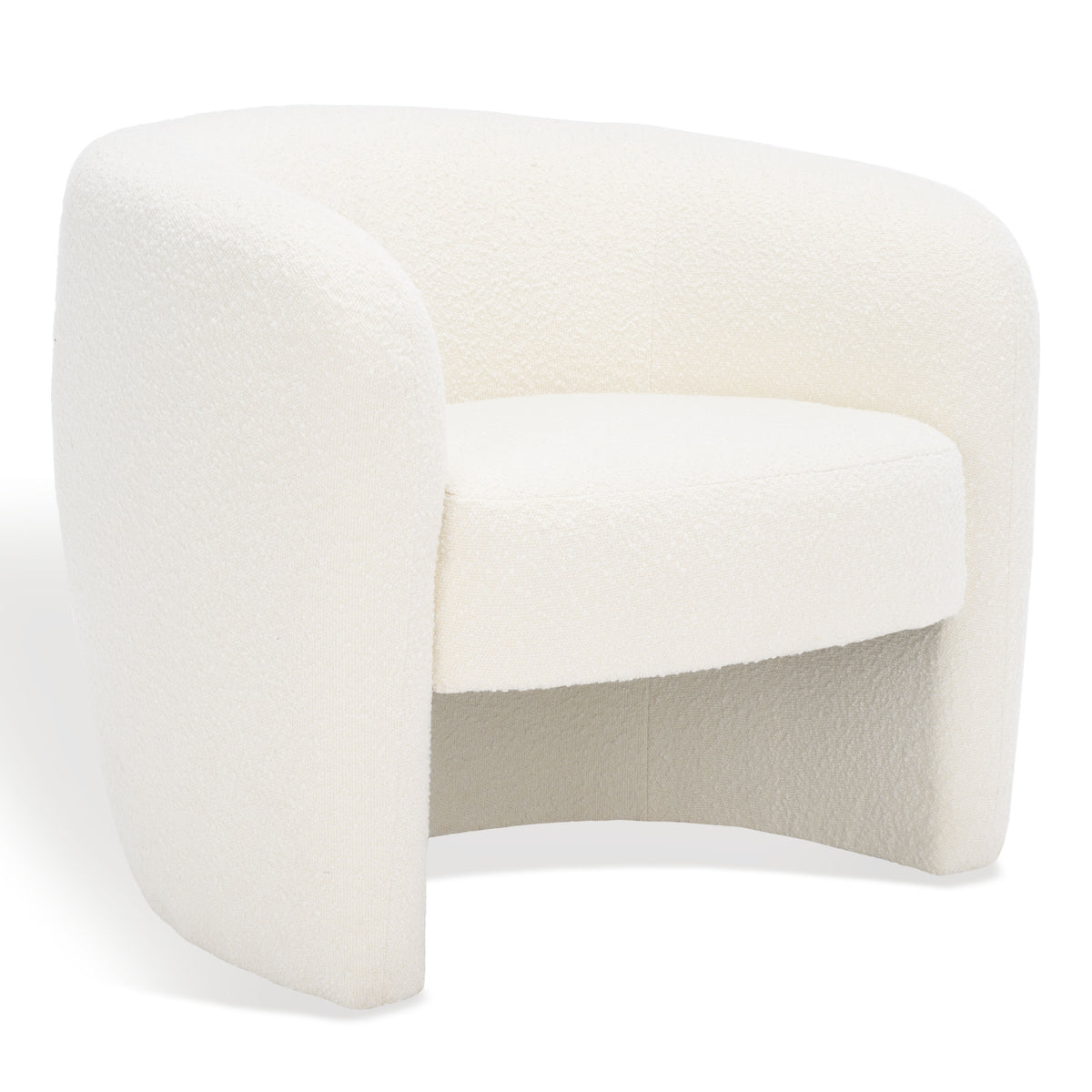 Ivory Boucle Accent Chair J2642