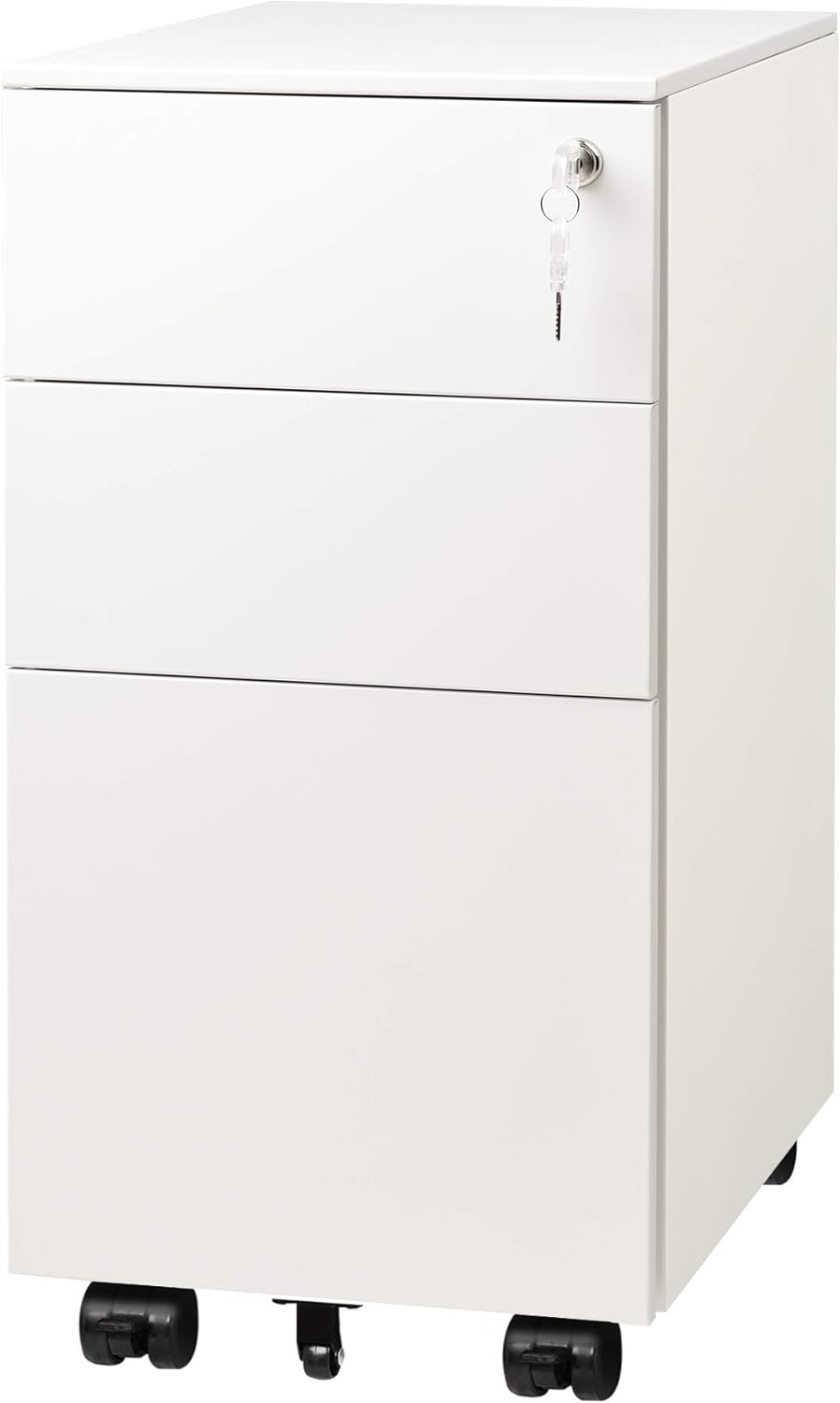 Black 3 Drawer Mobile File Cabinet Q757