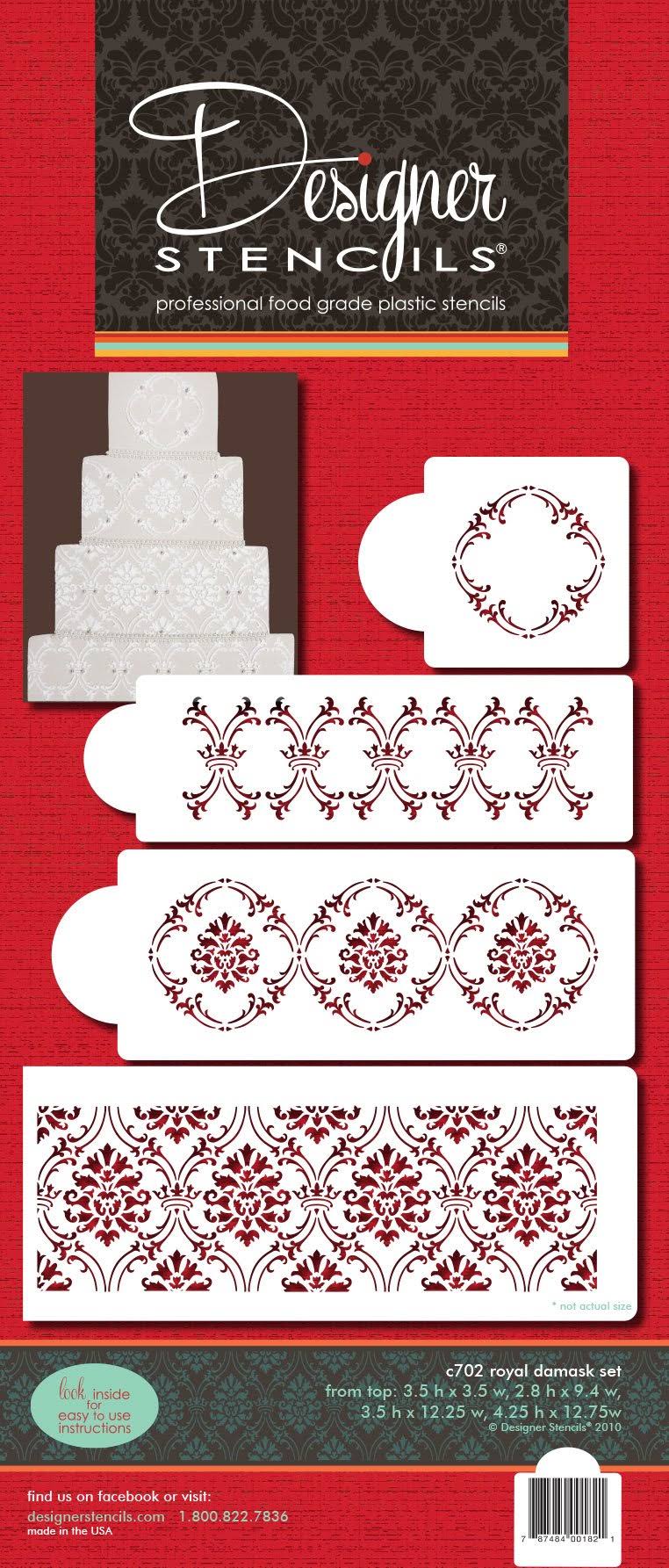 Royal Damask Cake Stencil Set W423205