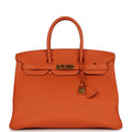 Pre-owned Orange Clemence Leather Handbag R452671