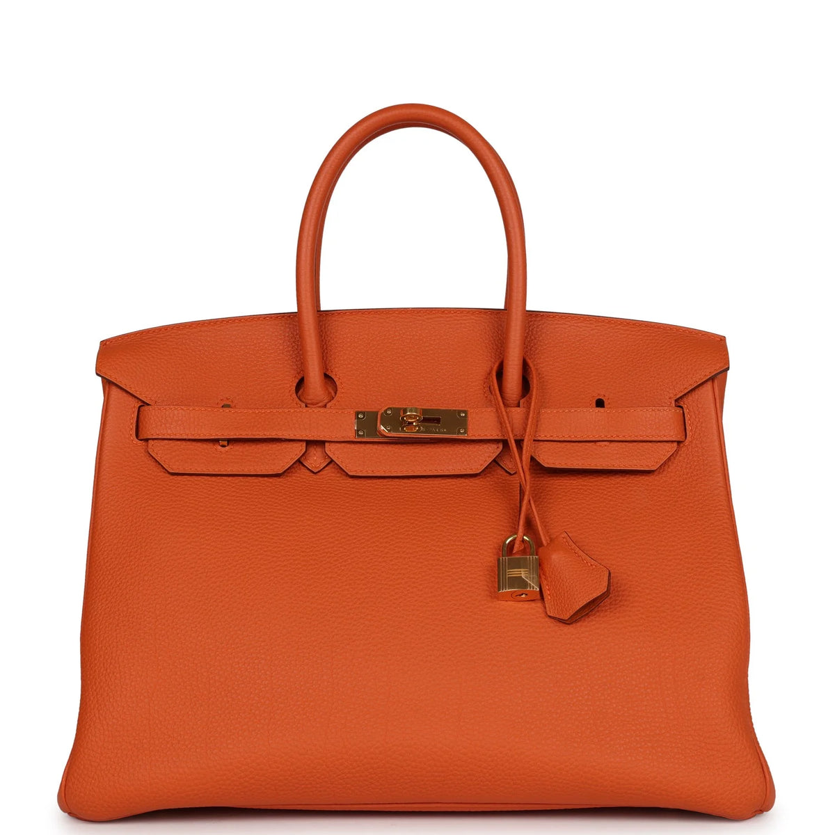 Pre-owned Orange Clemence Leather Handbag R452671