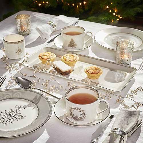 Winter White Rectangular Sandwich Tray X56608
