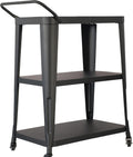 White 3-Tiered Mobile Metal Bar Cart I165