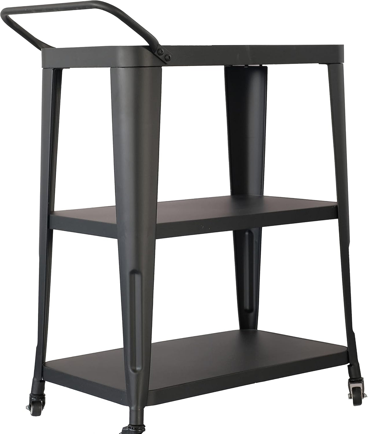 White 3-Tiered Mobile Metal Bar Cart I165