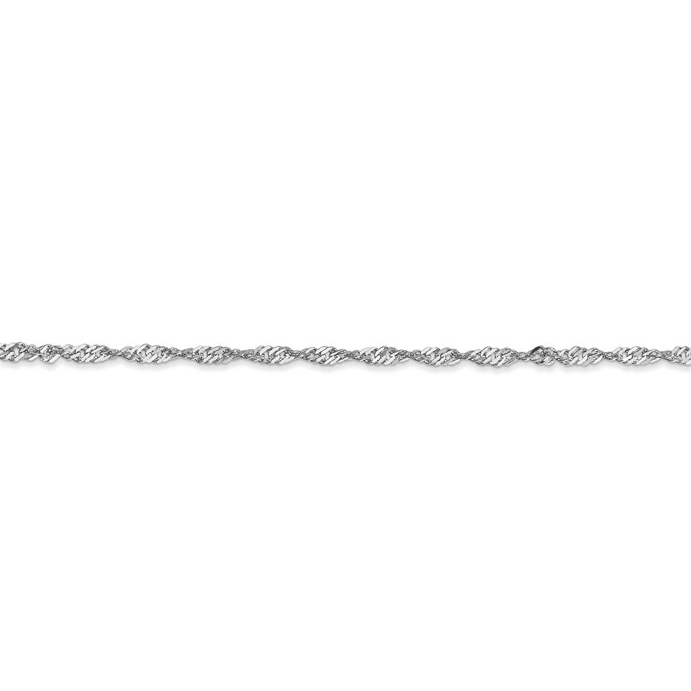 14kt White Gold Singapore Chain 24 inch Lobster Clasp P9521
