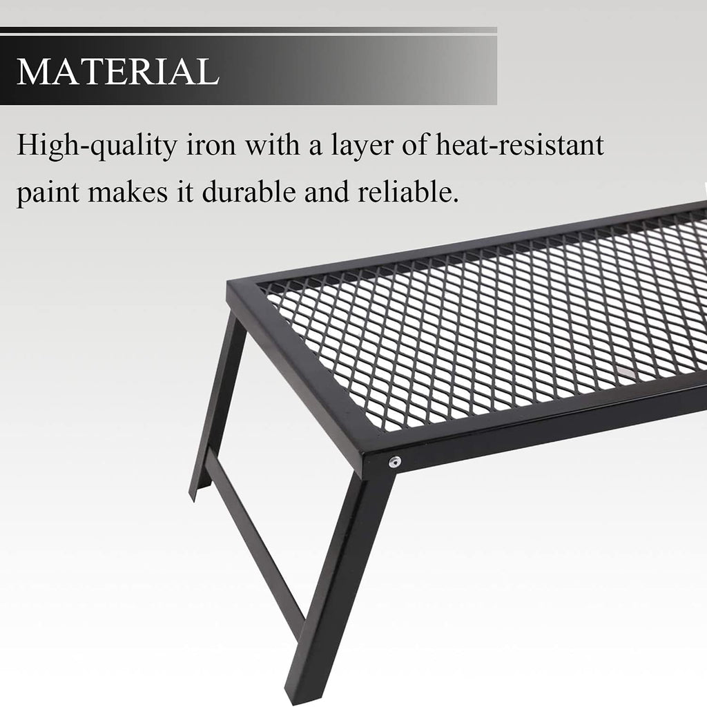Folding Campfire Grill Heavy Duty Steel Grate O134265