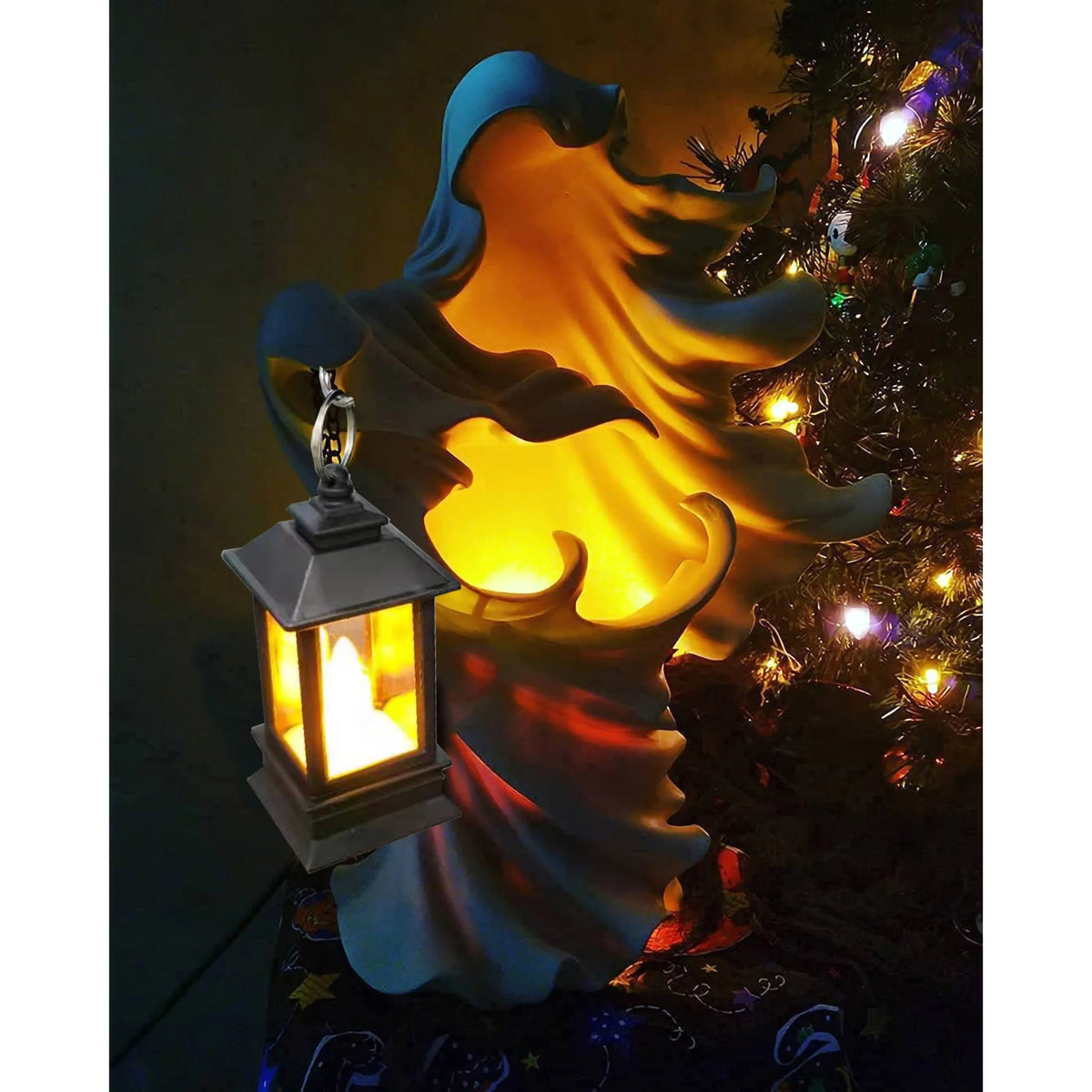 Ghost Witch Messenger with Lantern Statue Ornament A8733