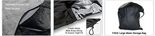 Gray/Black All Weather Jet Ski Cover with Trailer Straps and Storage Bag R4689