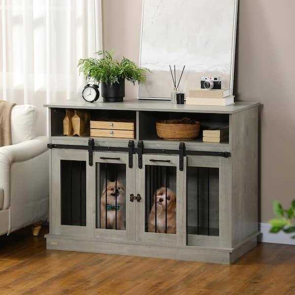 Dog Crate Furniture with Shelves C317