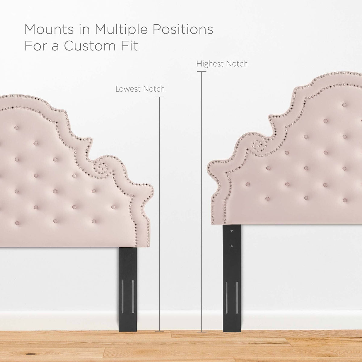 Twin Headboard Charcoal Velvet E96920