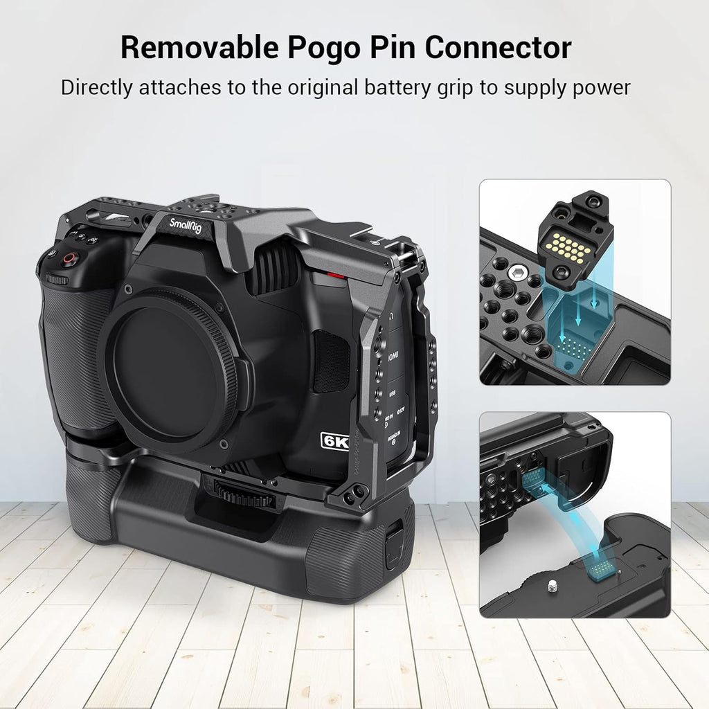 Full Cage for BMPCC 6K Pro with Built-in Removable Pogo Pin Connector X515487