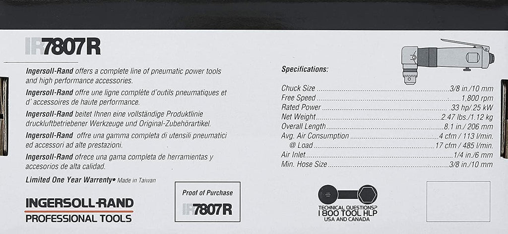 3/8" Reversible Air Angle Drill H987153