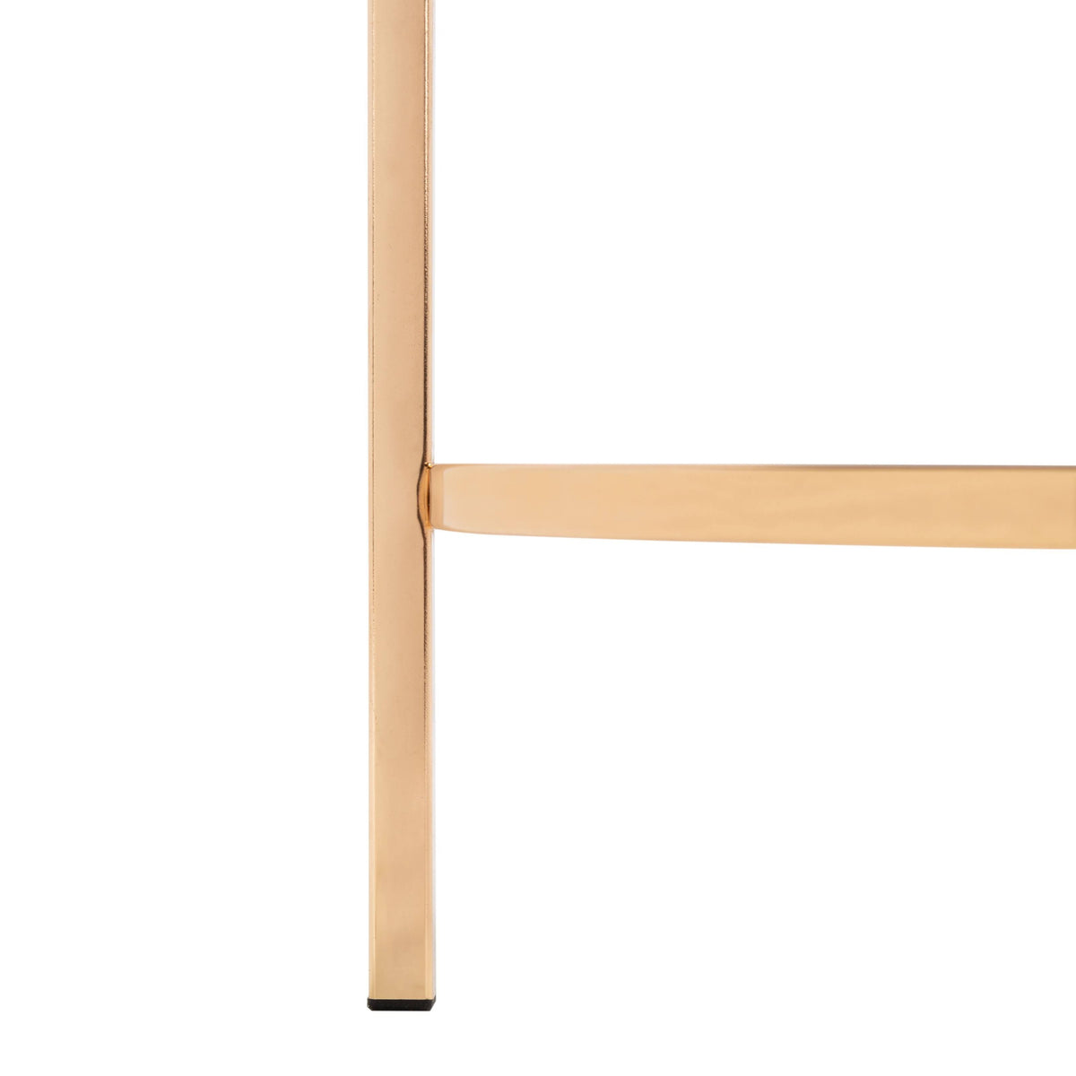 Round Glass Side Table with Polished Gold Frame A39442