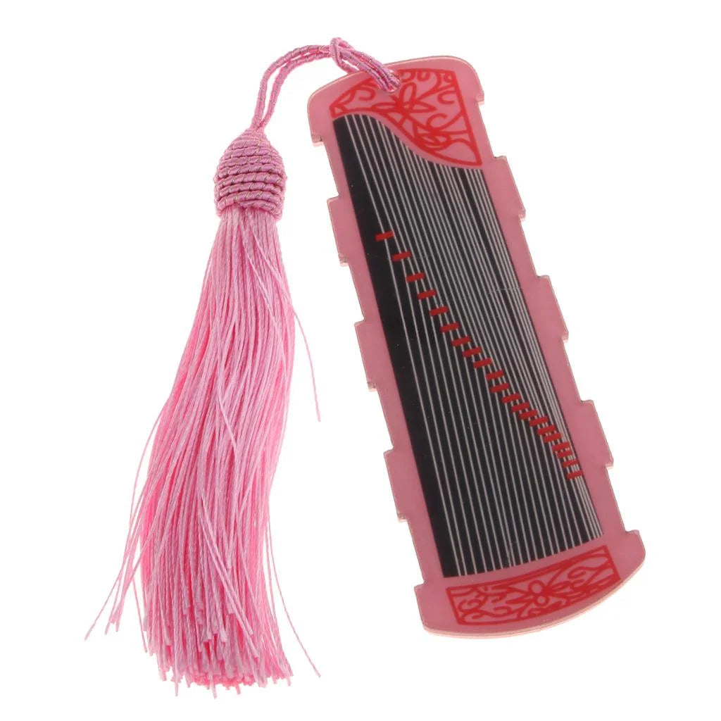 Pink Finger Picks Tape Storage Carry Tassel Card F947