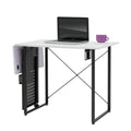 Sewing Table with Storage Panel and Adjustable Platform White/Graphite O479