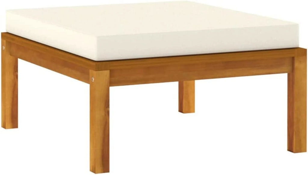Patio Chairs with Tea Table and Cushions Acacia Wood Outdoor Furniture Set E38028