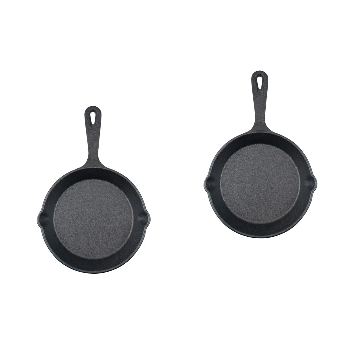 2pcs Mini Cast Iron Skillet Non-stick Frying Pan D613692