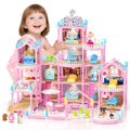4-Story 15 Rooms Doll House with 2 Dolls O66852