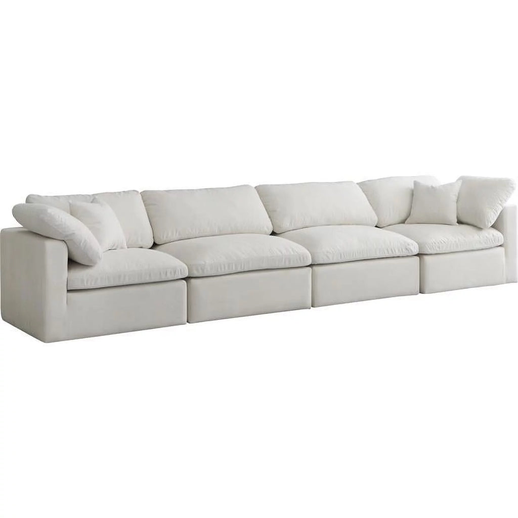 Cream Velvet Modular Sofa S5469