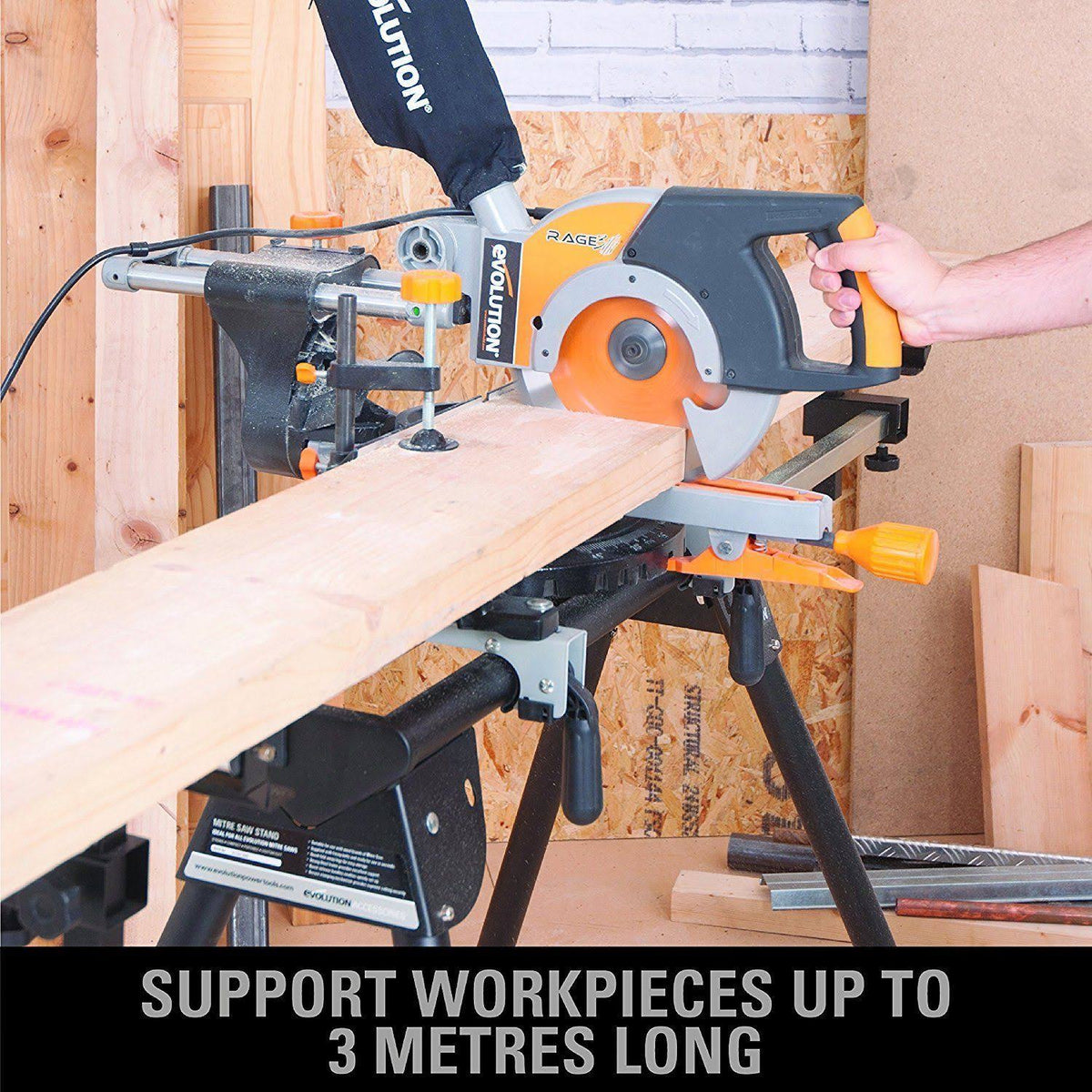 Compact Folding Miter Saw Stand with Quick Release T45890