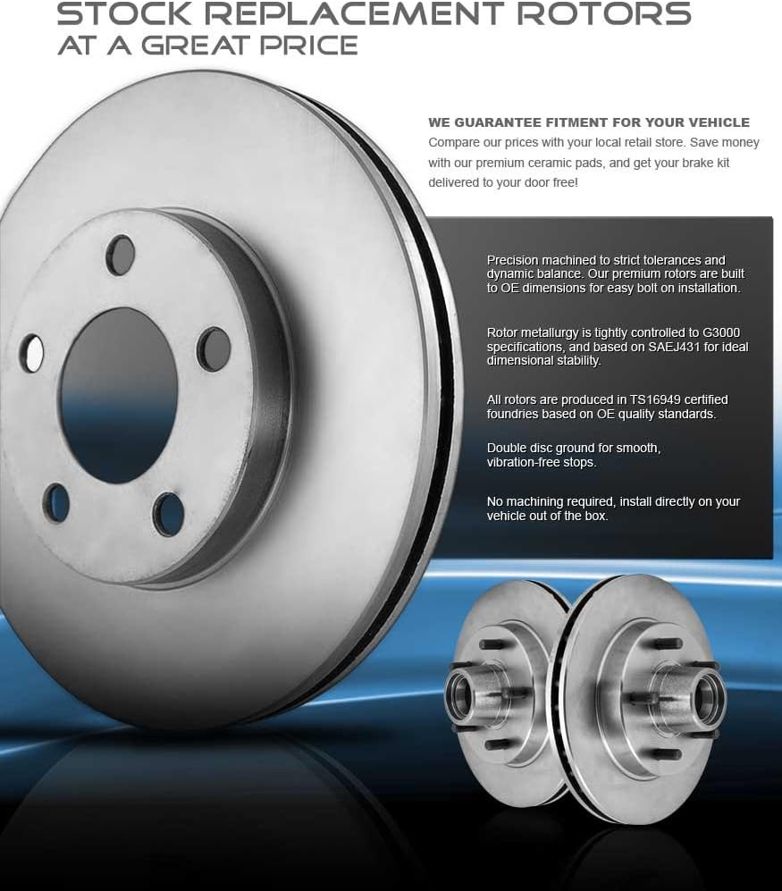 5 Lug Brake Rotors with Ceramic Pads M159744