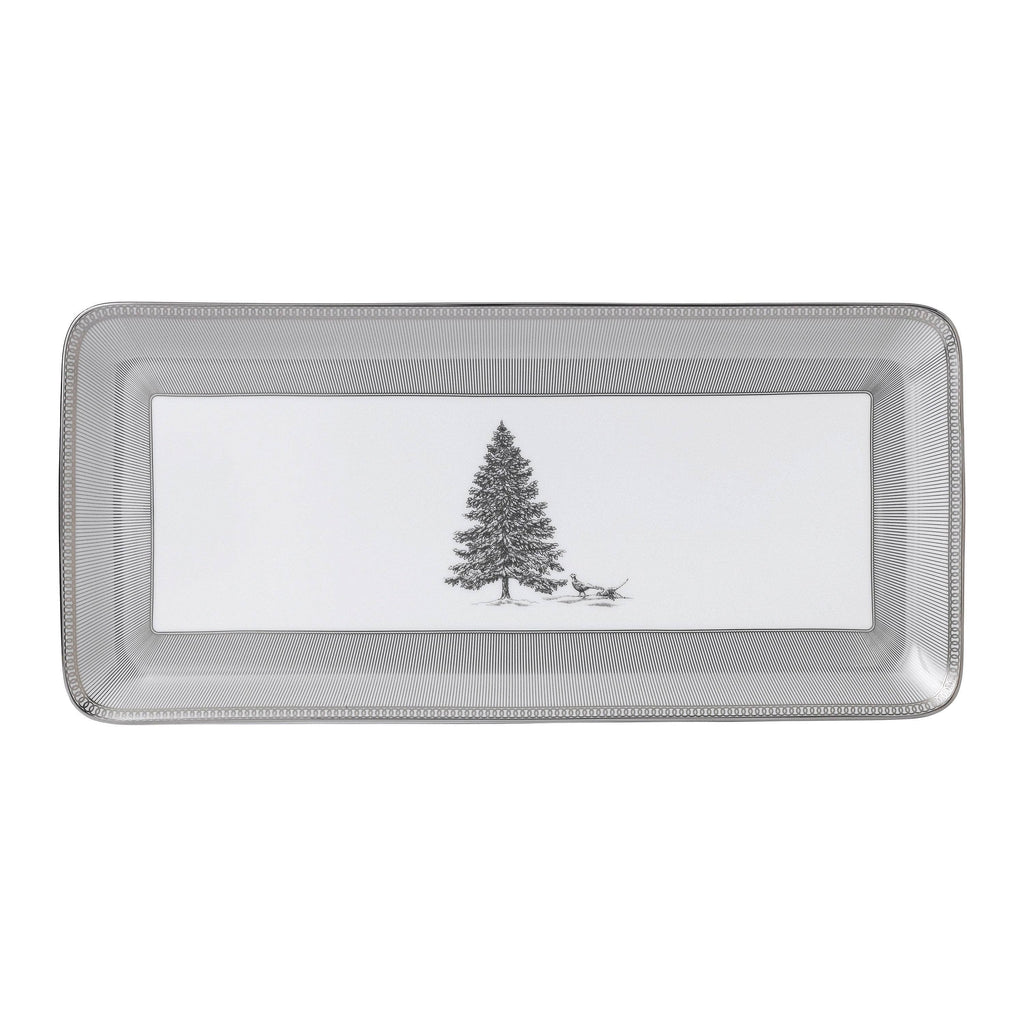 Winter White Rectangular Sandwich Tray X56608