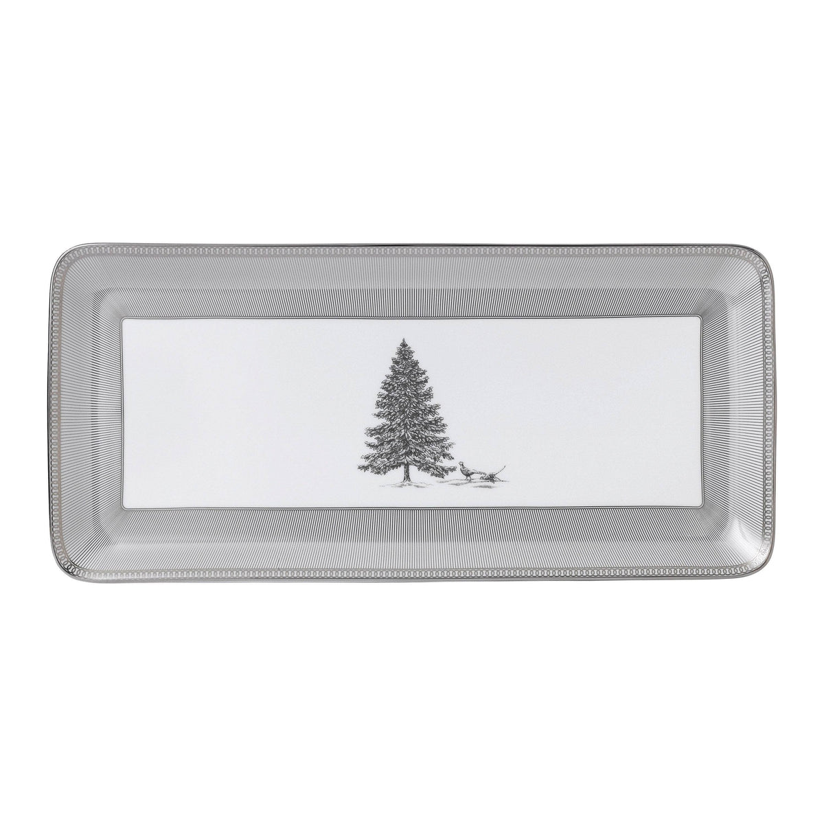 Winter White Rectangular Sandwich Tray X56608