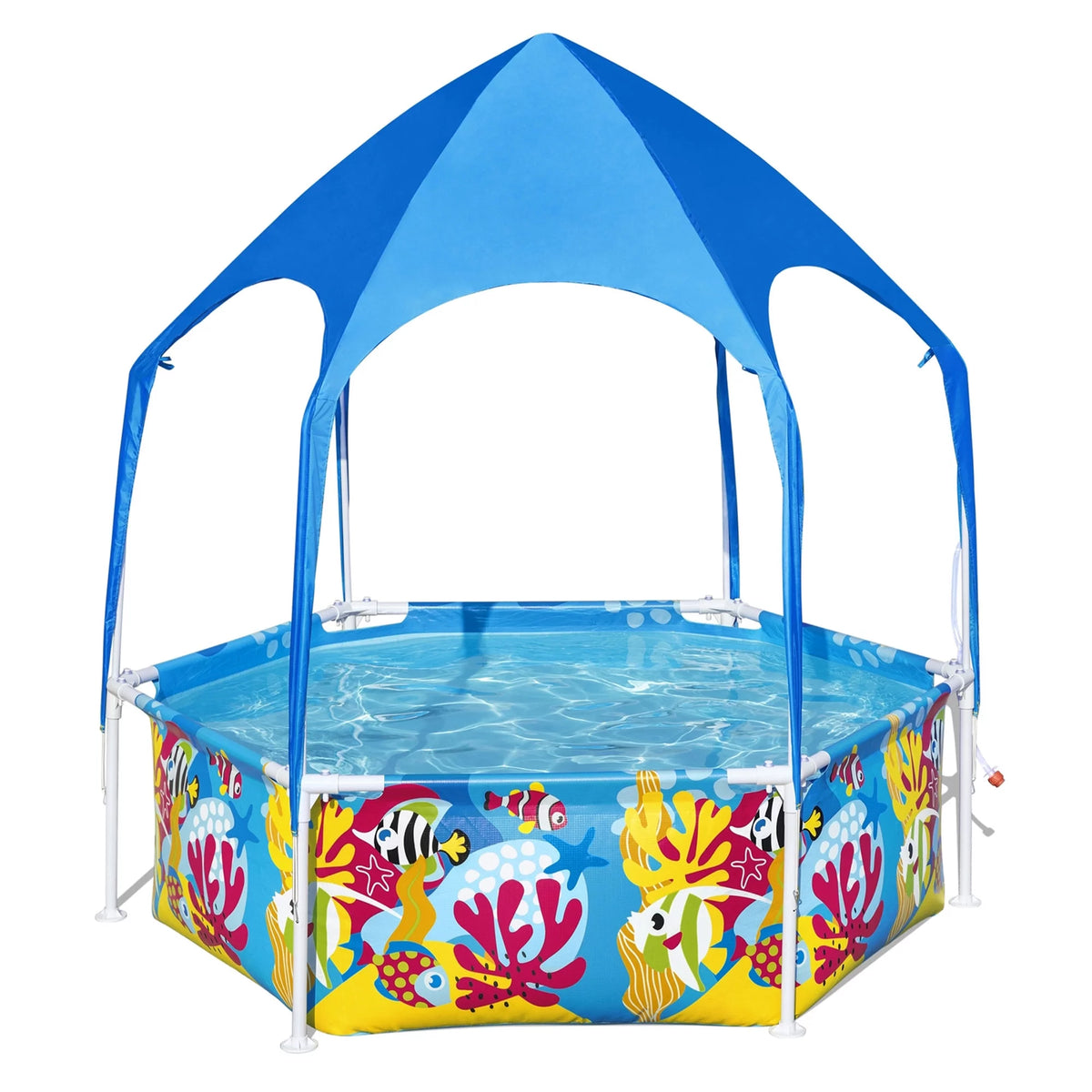 6' x 20 Round Above Ground Swimming Pool with Canopy M7748