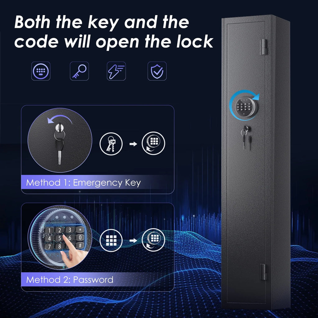 3-Gun Safe with LED Light, Digital Keypad, Alarm System G9336