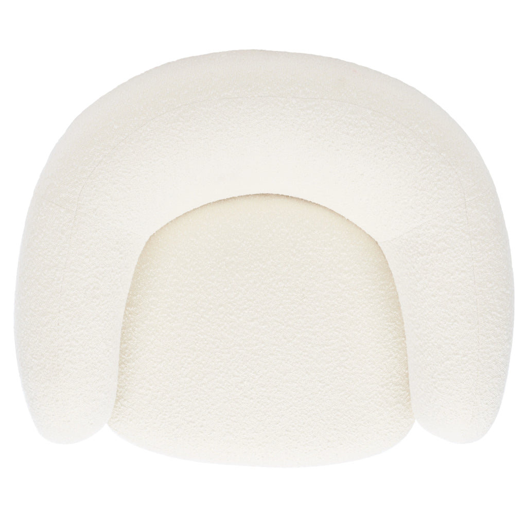 Ivory Boucle Accent Chair J2642