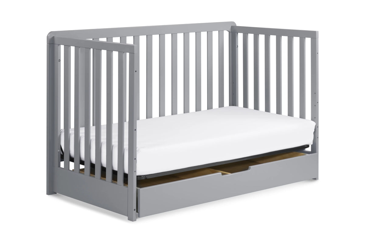 Gray 4-in-1 Convertible Crib with Trundle Drawer L40108