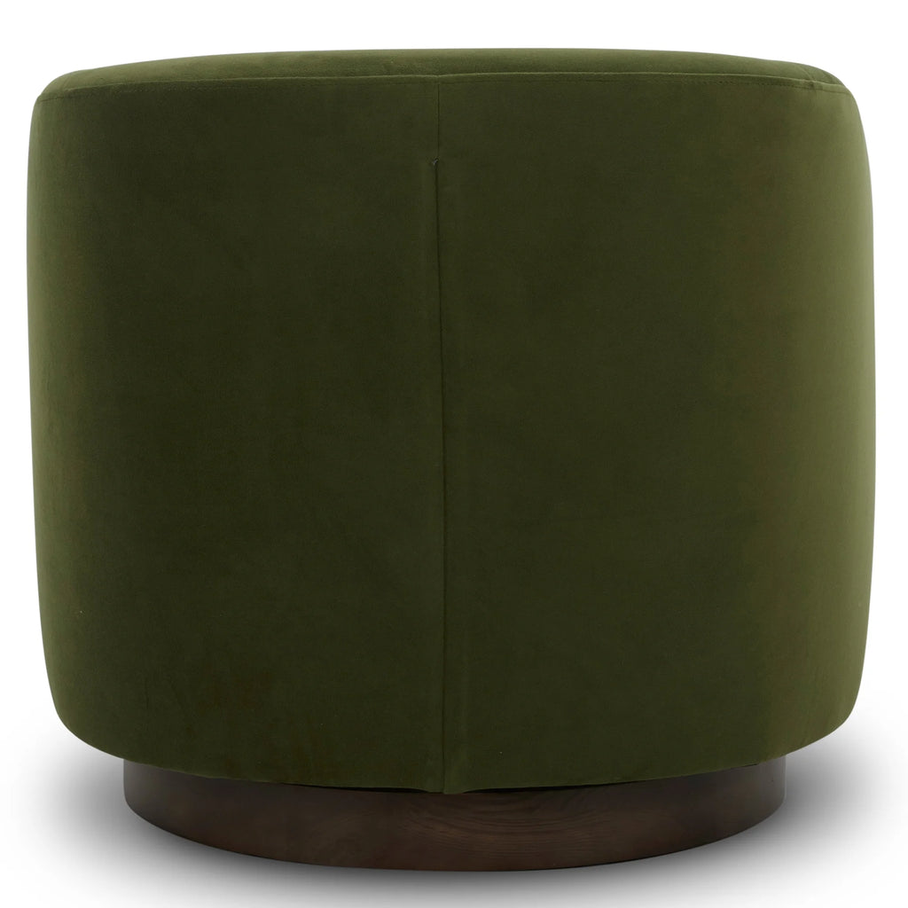 Ivory White Fabric Swivel Accent Chair G61836