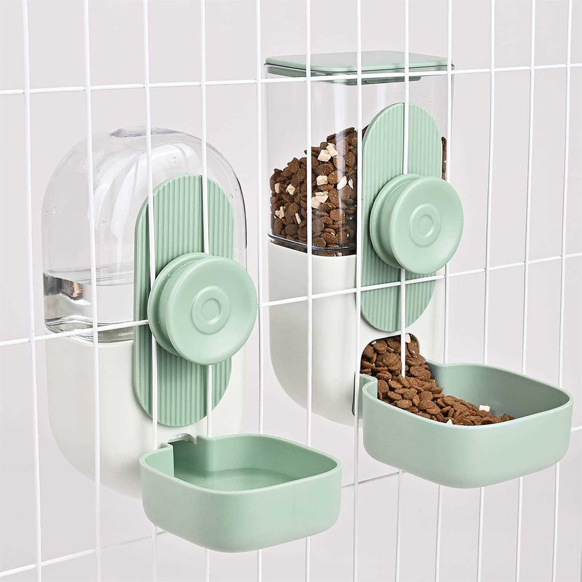 35oz Hanging Automatic Food Water Dispenser Set L577690