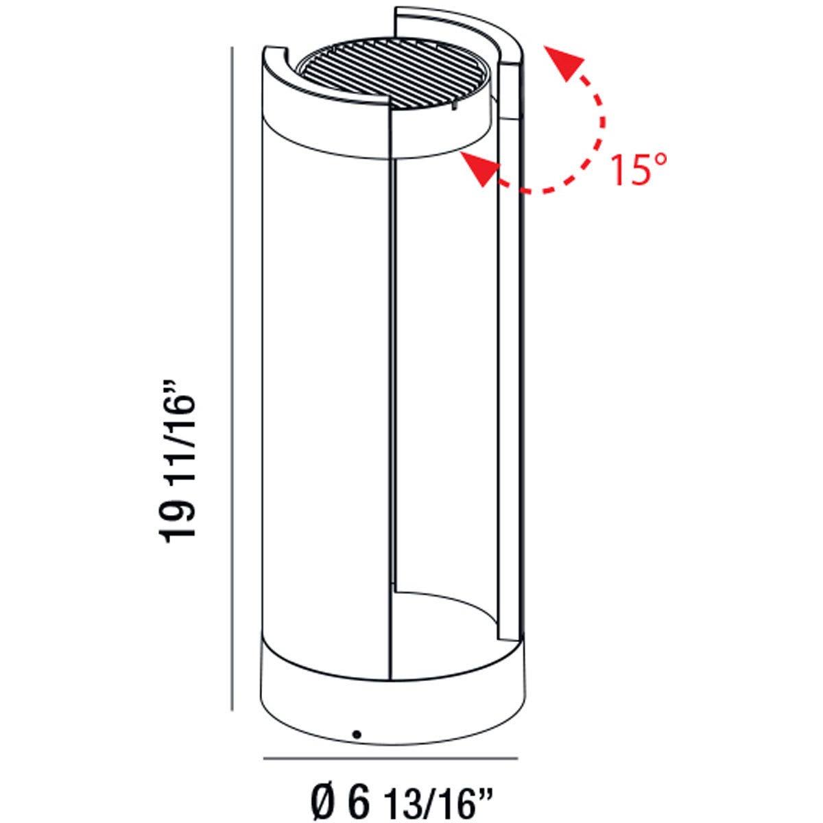 15W LED Bollard Graphite Grey W170228