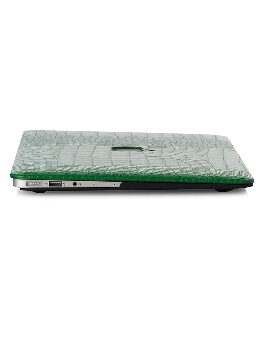 Emerald Faux Crocodile MacBook Case N62837