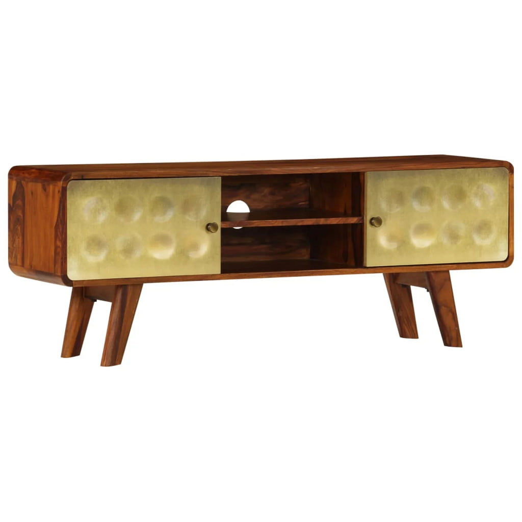 Sheesham Wood TV Stand with Storage Shelves C25355