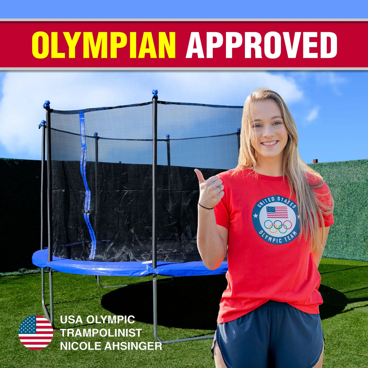 12ft Trampoline with UV Resistant Safety Enclosure, Blue B1898