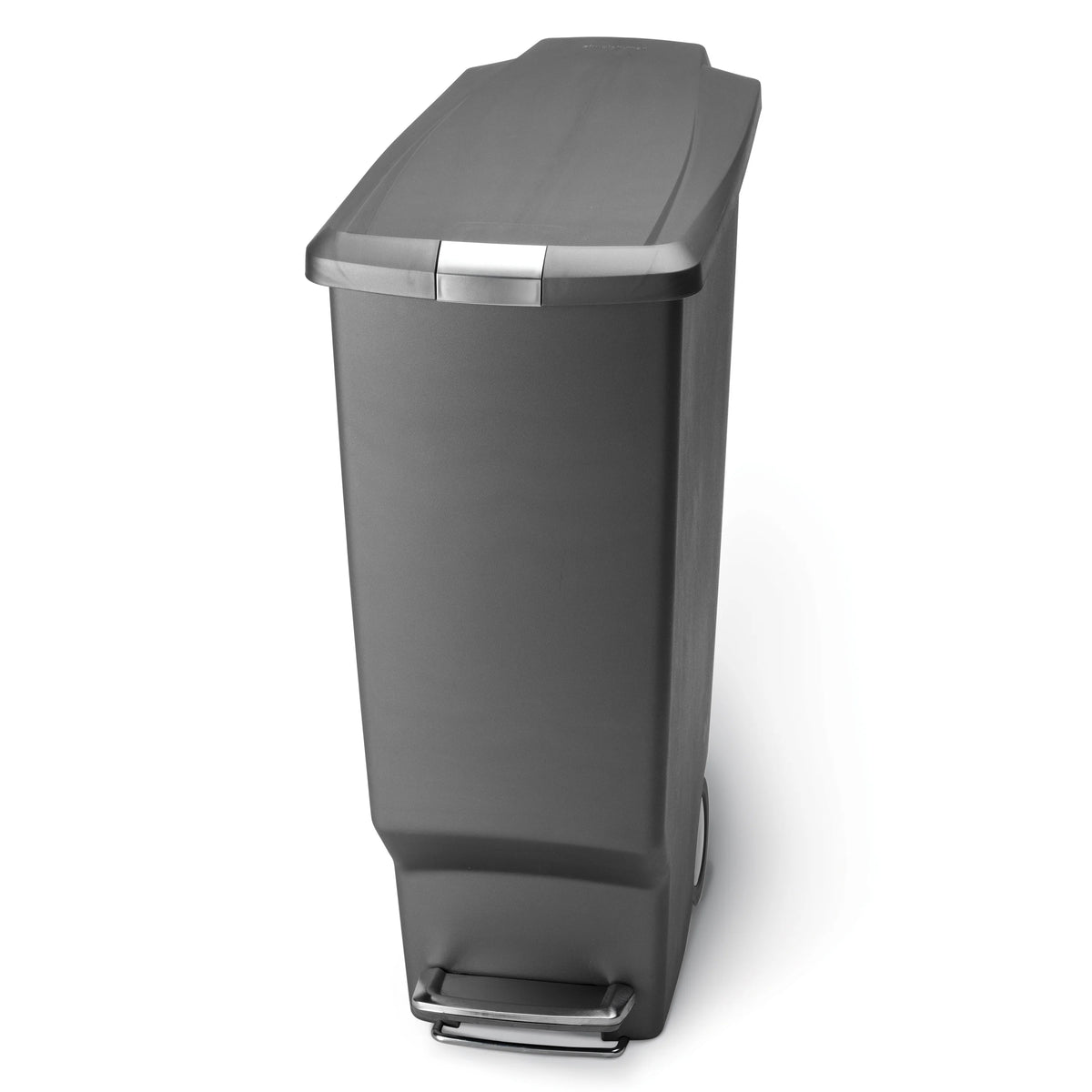 Black Plastic Slim Kitchen Step Trash Can T1091