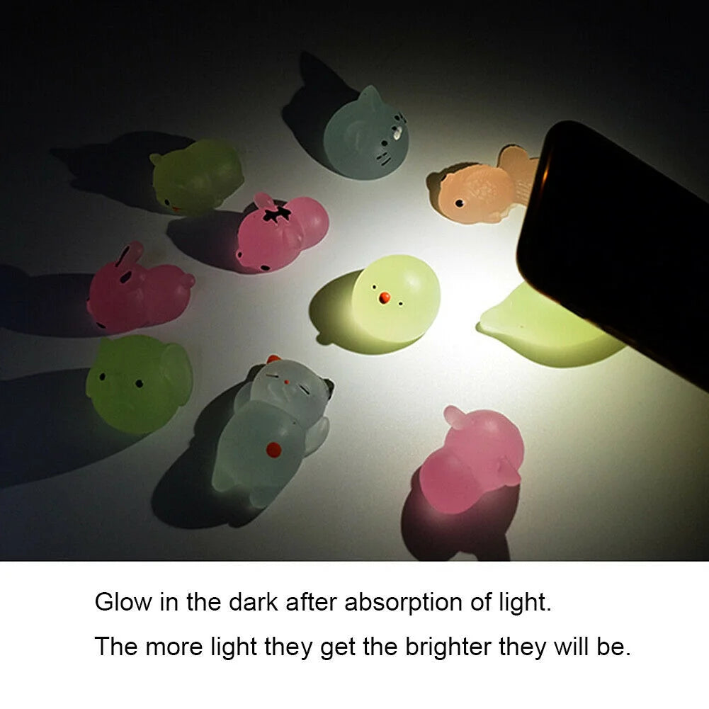Glow-in-the-dark Squishy Fidget Animal Hand Toy F2507