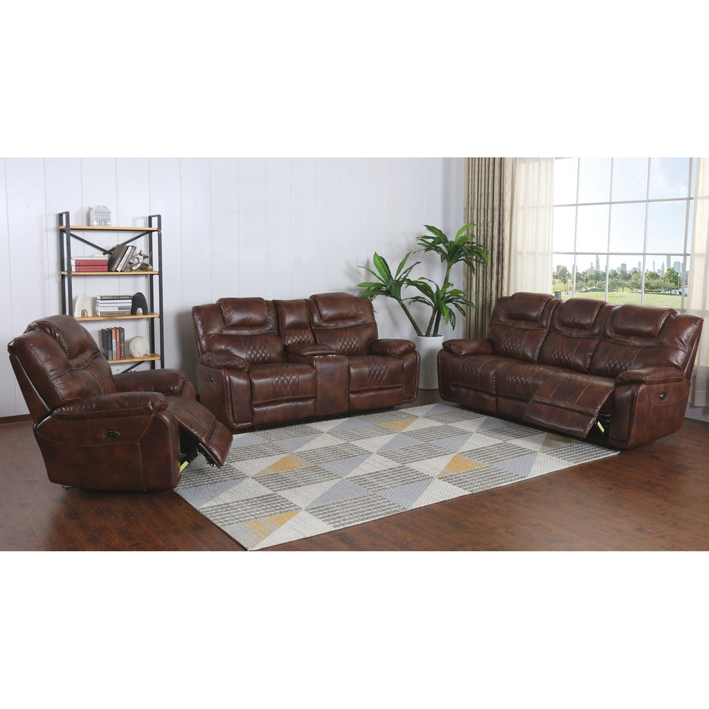 Brown Faux Leather Recliner W663809
