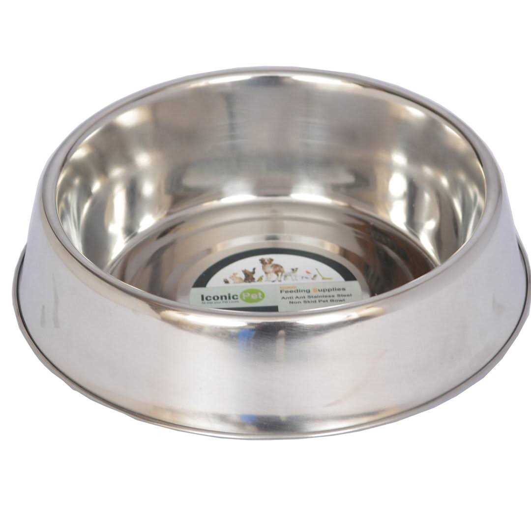 2 Pack Stainless Steel Non Skid Pet Bowl Y2538