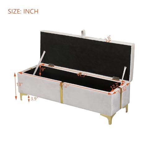 Beige Queen Upholstered Platform Bed with Storage Ottoman E421336