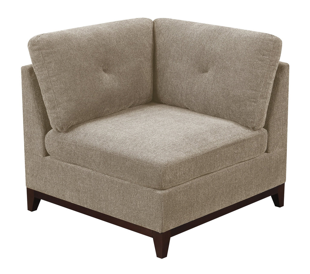 Chenille Camel U-Sectional Sofa Set 6pcs D316252