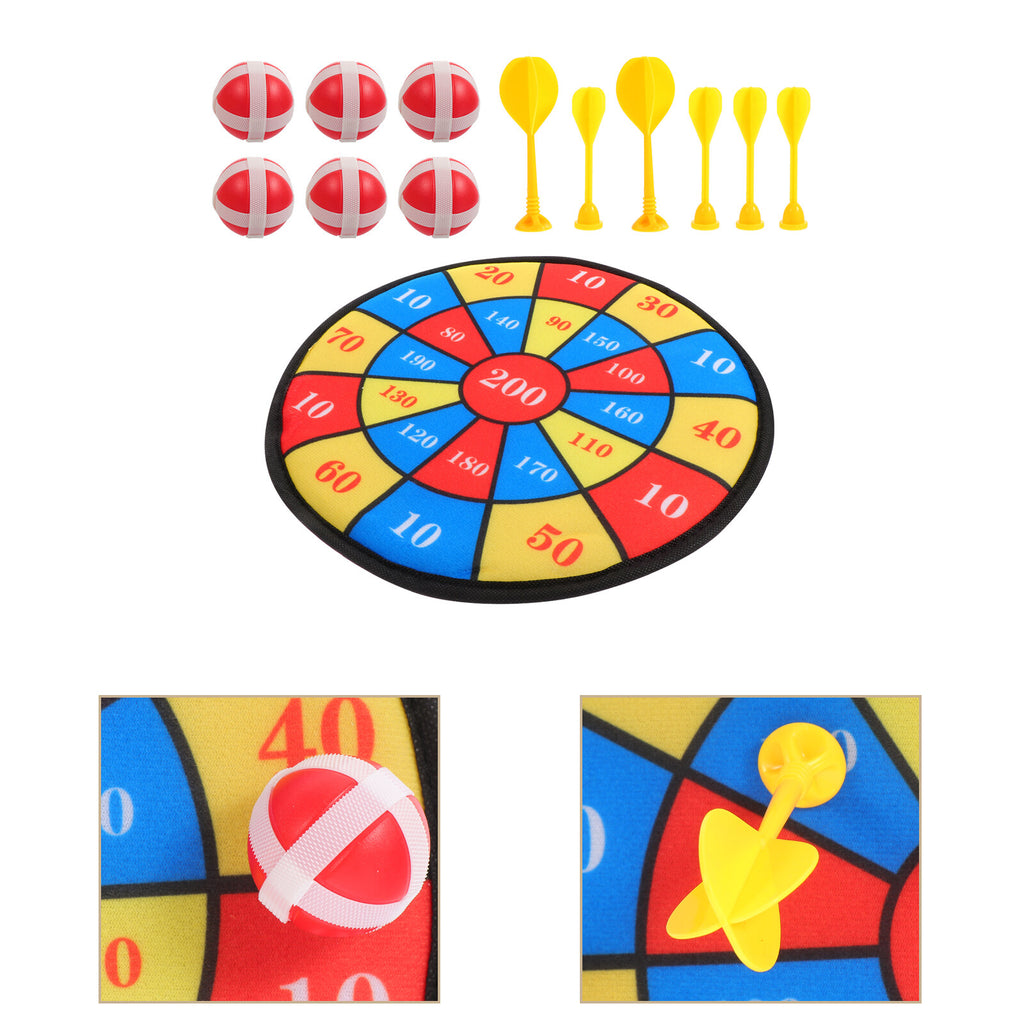 13Pcs Kids Sticky Balls Darts Board Toys H499889