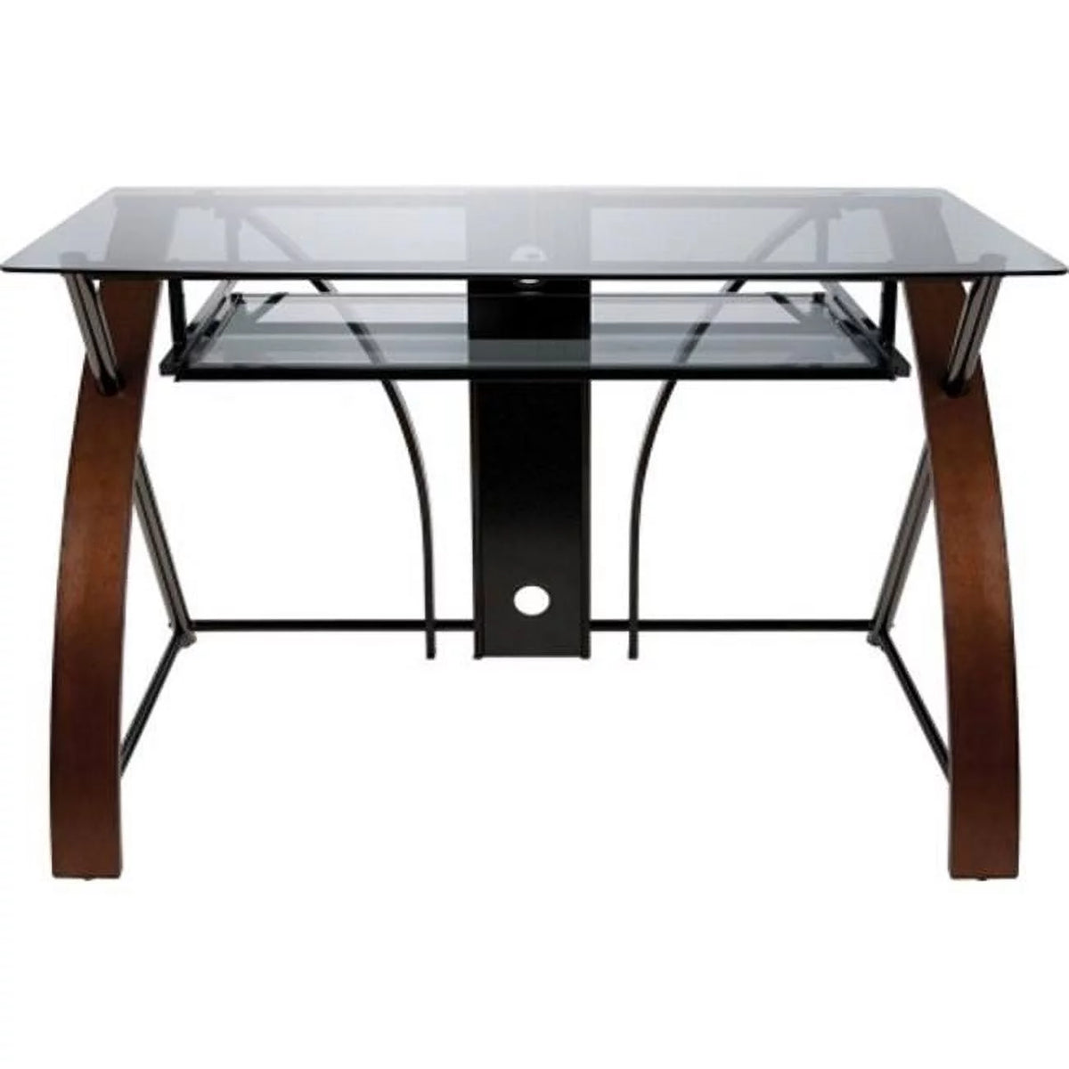 Computer Desk with Curved Wood F336